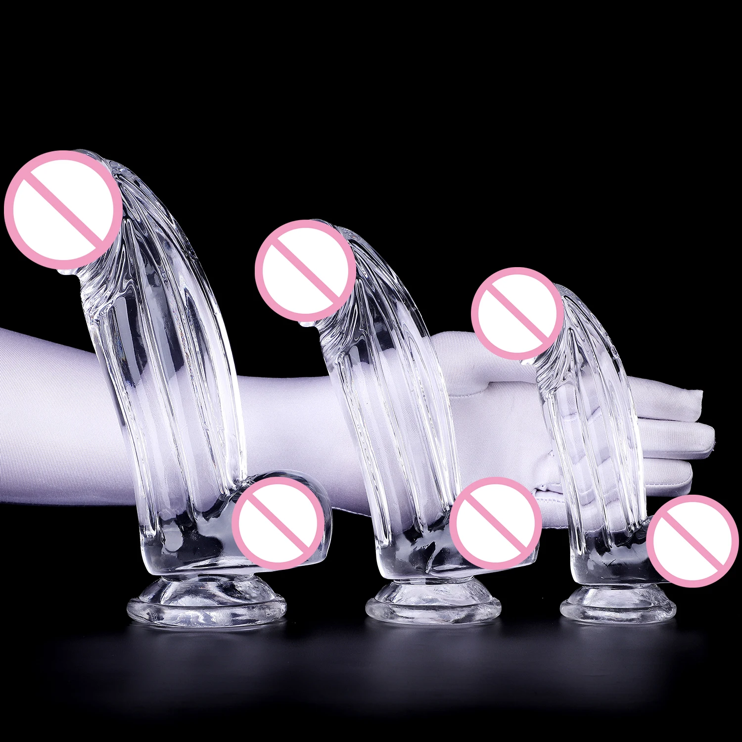 Transparent Thick Realistic Dildo with Suction Cup for Women Sex Toys