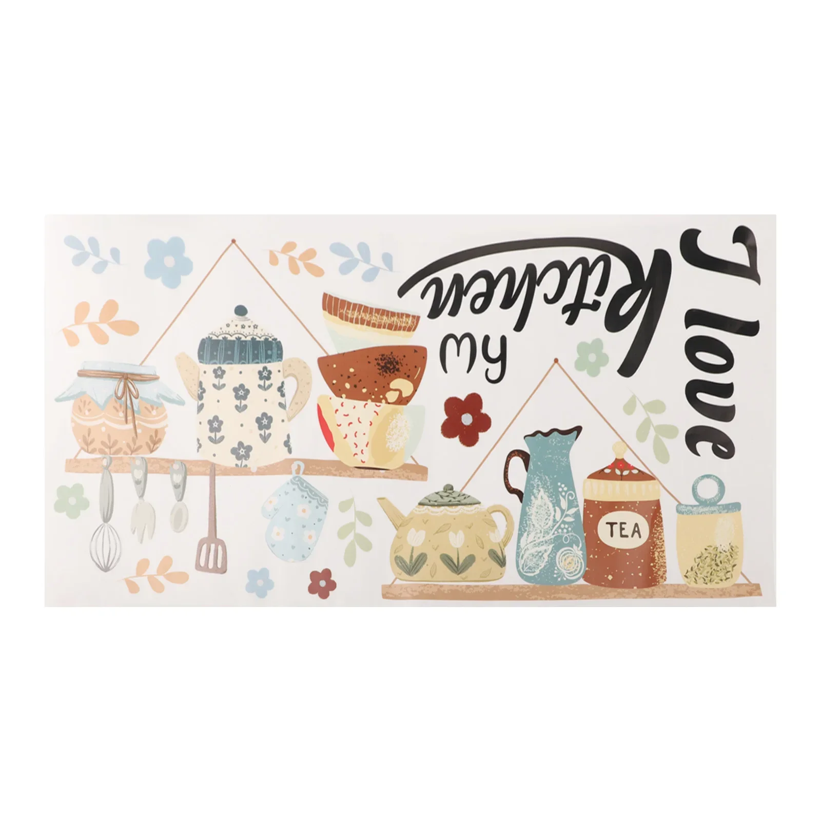Cartoon Pattern Wall Stickers DIY Cafe Restaurant Living Room Home Decoration Self-adhesive Kitchen Decorative Stickers 30*60cm