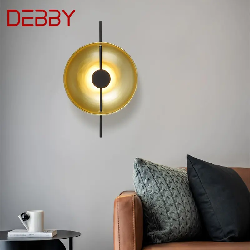 

DEBBY Nordic Interior Gold Wall Lamp LED 3 Colors Modern Simple Creative Sconce Light for Home Living Room Bedroom Decor