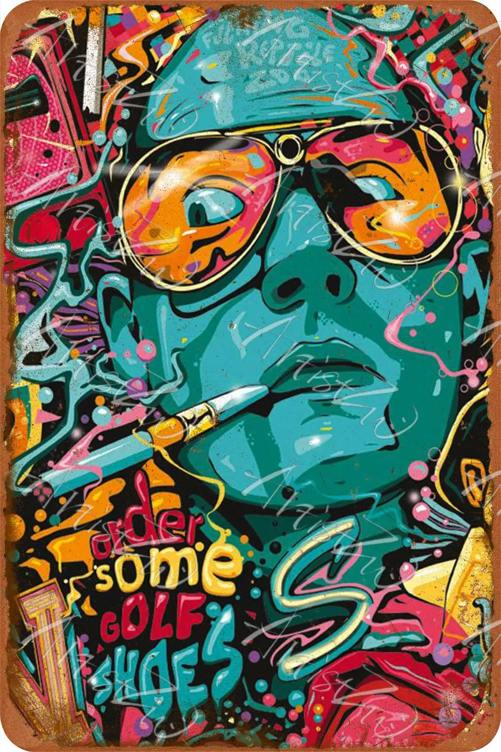

iJoyDo Fear and Loathing in Las Vegas Tin Sign Retro Metal Sign Home Decor for House Bar Pub Plaque Poster Wall Art Sign 8x12 In