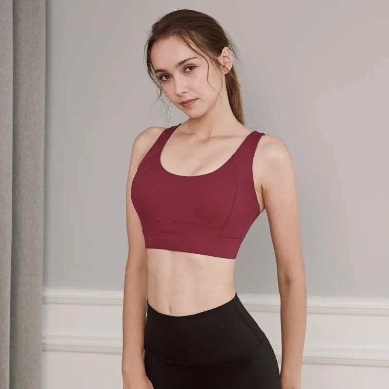 Women Cross Back Sports Bra High Quality Workout Bra Women Gym Fitness Breathable Bra Yoga Bra Padded Push Up Athletic Bra