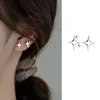 Boucles d'oreilles créoles vintage CZ pour femme, tendance, épaisses, rondes, pendantes, bijoux quotidiens scintillants, cadeau pour elle