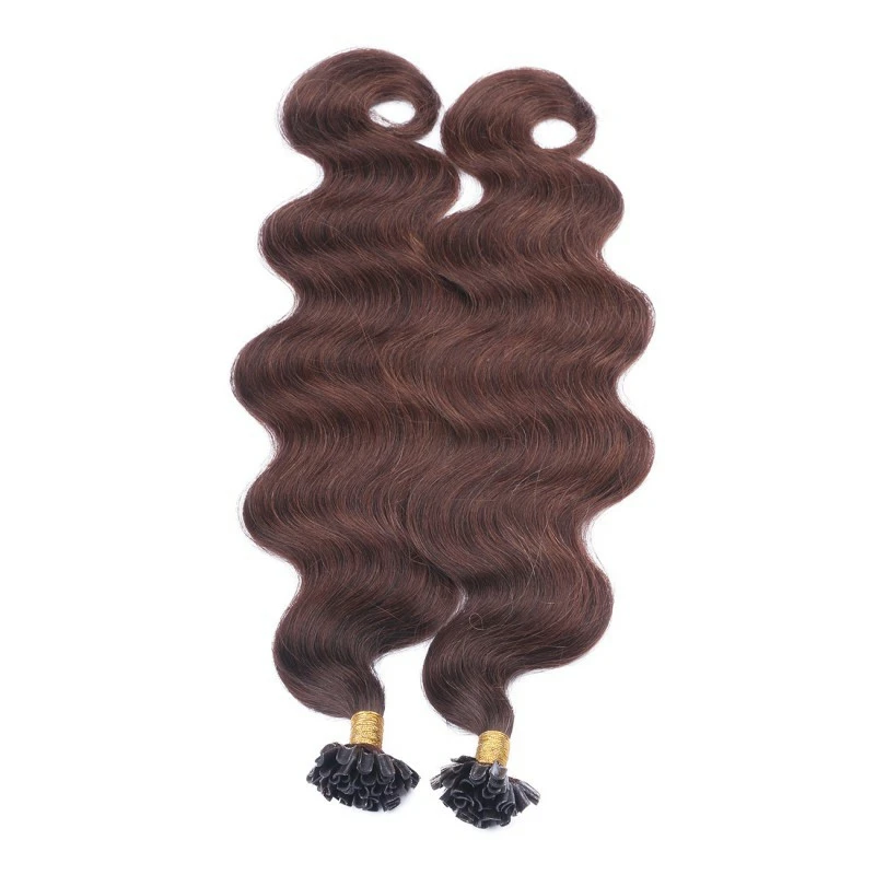 U Tip Remy Human Hair Extensions Double Drawn Body Wave Fusion Nail Pre Bonded Keratin Capsules Human Hair Extensions #1 #2 #613