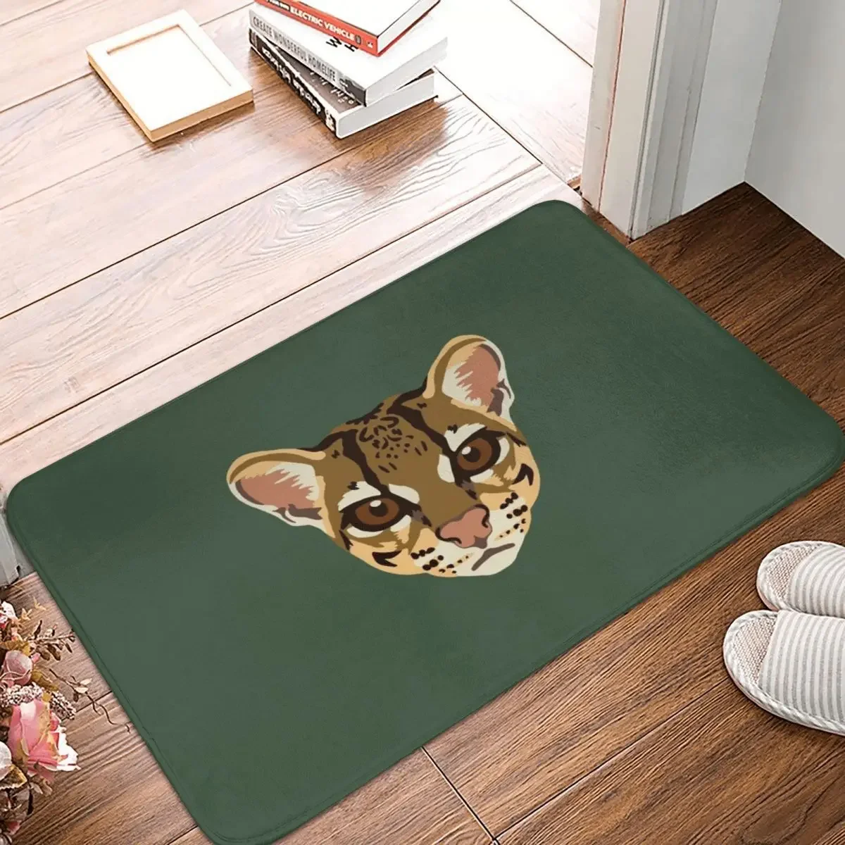

MargayOcelet Face Doormat Rug Carpet Mat Footpad Polyester Non-slip Washable Front Room Corridor Kitchen Bedroom Balcony Toilet