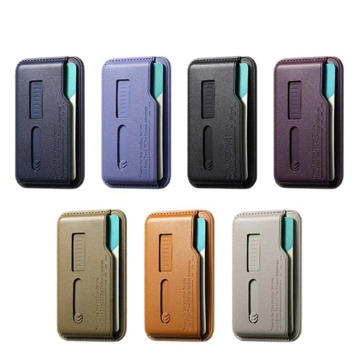 Enhanced Magnetic Card Holder Wallet Case with Finger Ring and Wrist Strap