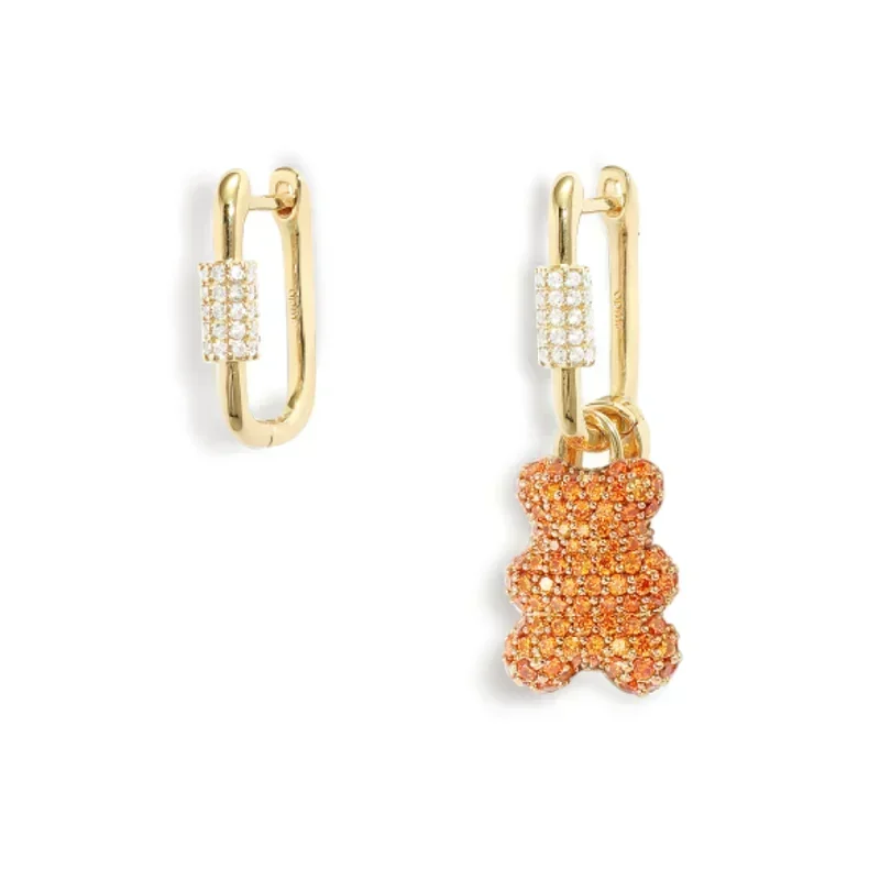 High-Quality Sterling Silver Bear Series Earrings - Fashionable and Exquisite Jewelry Gift