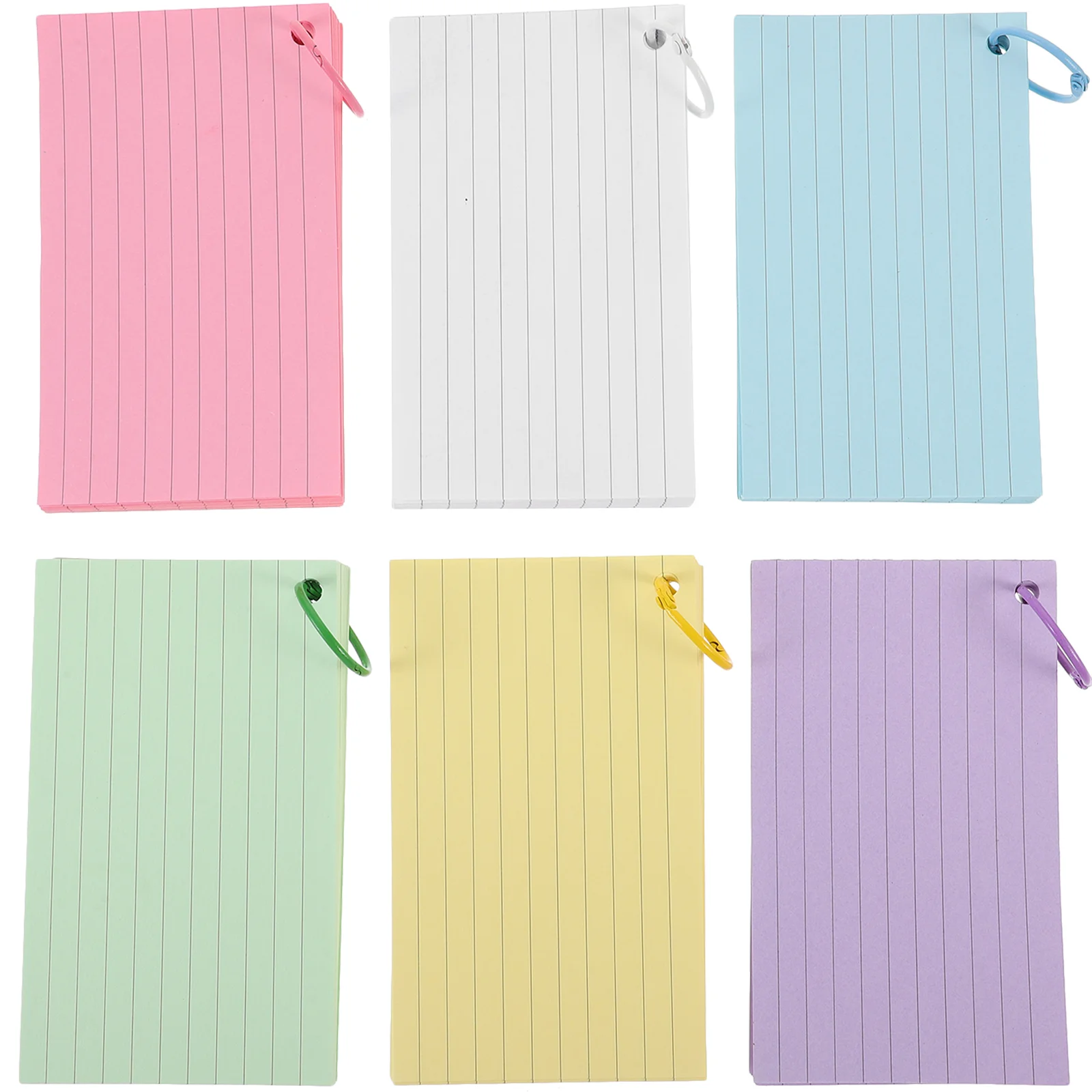 Index cards with holes punched flash cards with rings studying note