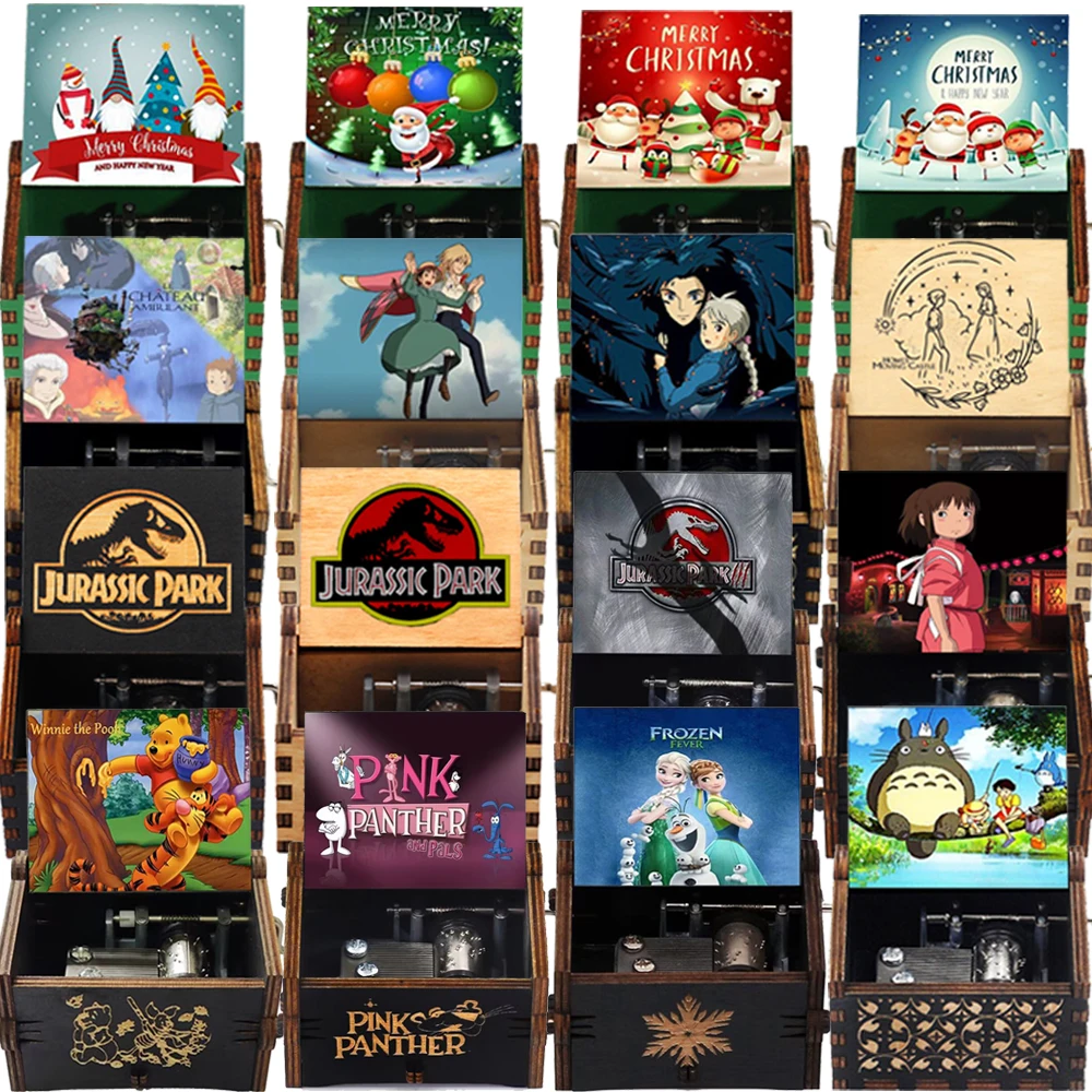 New Howl's Moving Castle Music Box Anime Theme Music Wooden Hand Cranked  Inuyasha Musical Holiday Birthday Gift For Girlfriend