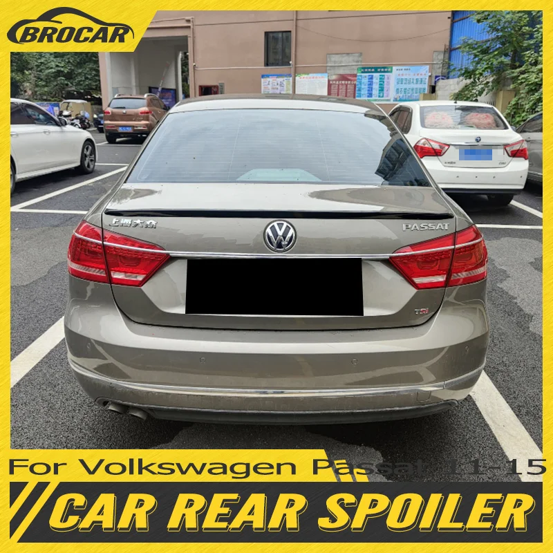 

For VW Volkswagen Passat spoiler 2011 - 2015 High Quality ABS Plastic Unpainted DIY Color Rear Spoiler Trunk Boot Wing Spoiler