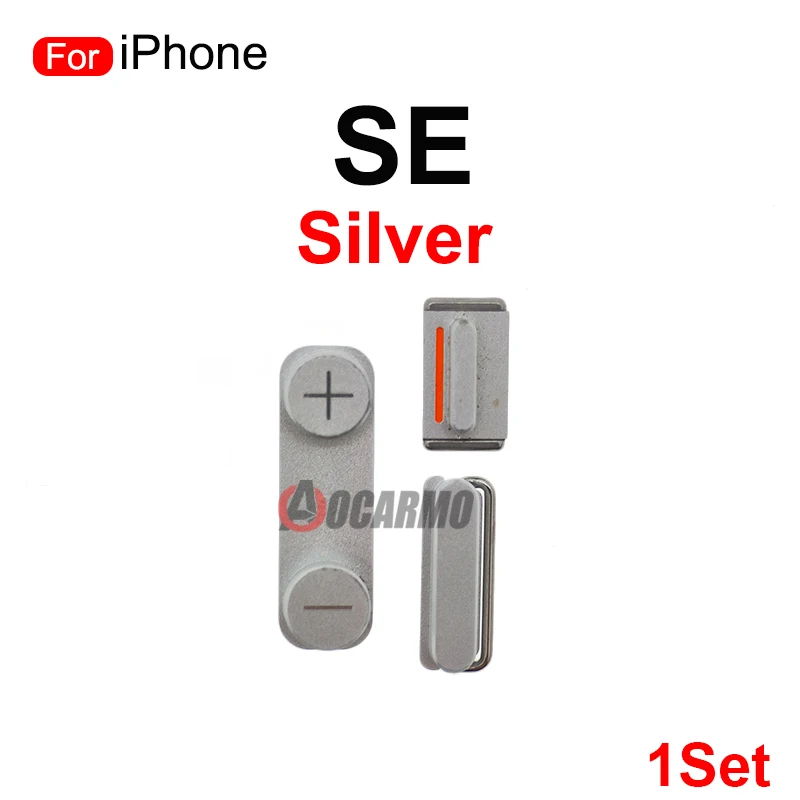 iPhone SE 1세대용 볼륨 업 다운 전원 켜기 끄기 측면 키 버튼 교체 부품 그레이 실버 핑크