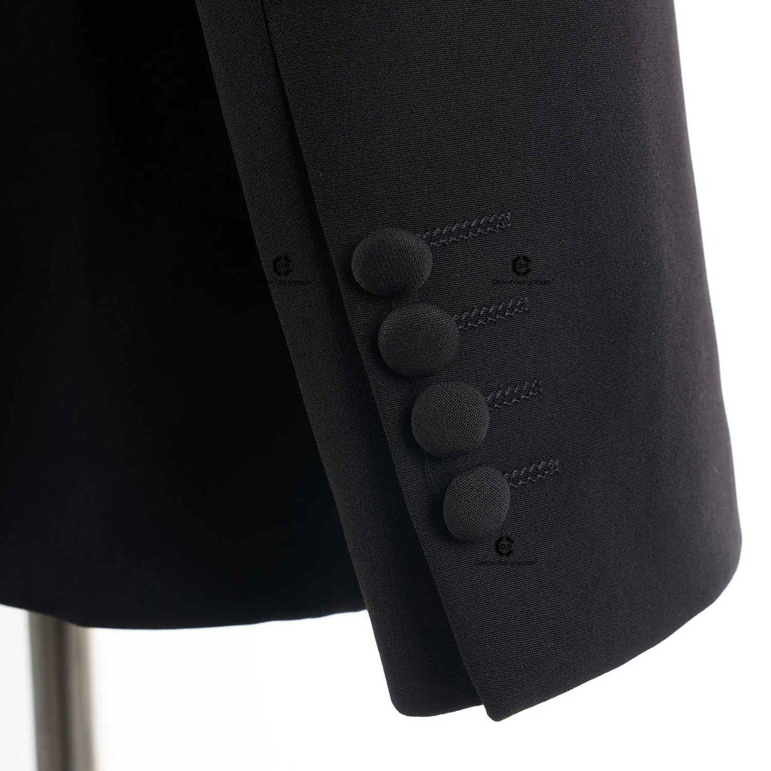 Cenne Des Graoom 2025 New Elegant Black Suits for Men Metal Side Release Buckle 2 Pieces Set High Quality Wedding Party Dinner 3