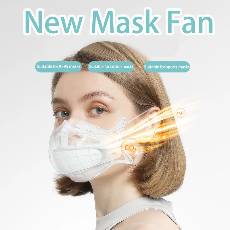 

Electric Mask Fan New 3D Design USB 300mAh Rechargeable Wireless Facemask Fan Portable Mini Air Fresh Wearable Face Masking Fan