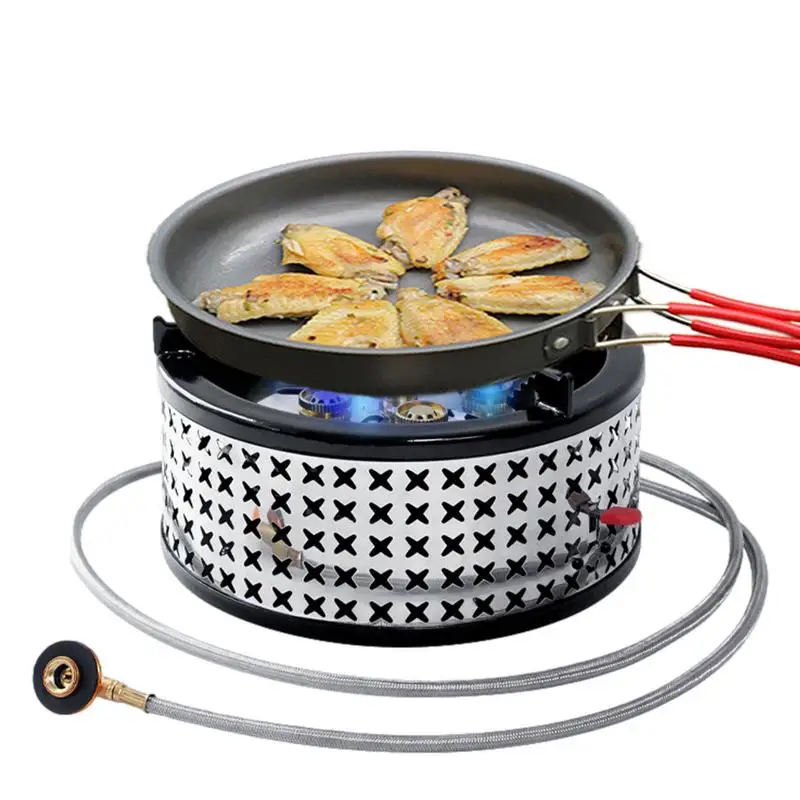 

Outdoor Camping Stove Camping Stoves 6 Core Bath Firepower 15800W Windproof Fire Outdoor Stove For Camping Hiking Fishing