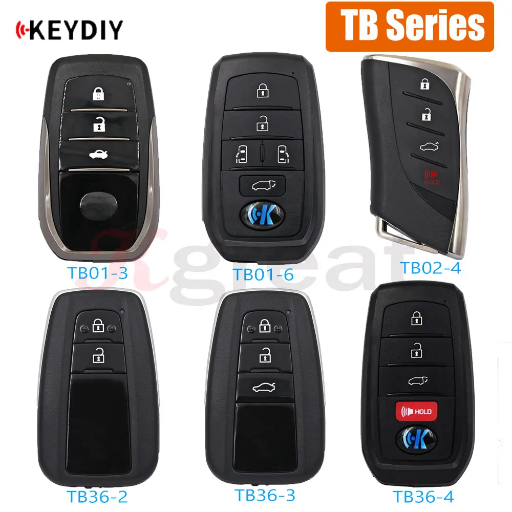 

KEYDIY KD 8A TB Smart Key Remote TB01 TB02 TB36 for Toyota Corolla RAV4 for Lexus ES GS FCCID:0020 0410 2110 F43 0351 0010 0440