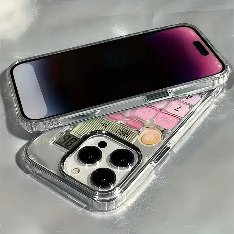 Space Neon Calculator Pattern Shockproof Soft Phone Case