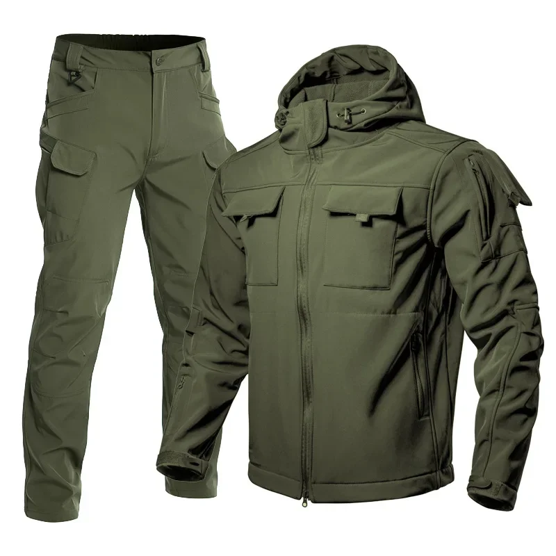 Soft Shell Beetle Waterproof Windproof Fleece Lined Hiking Jacket Set Autumn Winter Outdoor Sports Entertainment Gear hiking jackets,waterproof hiking jackets,waterproof jacket,waterproof coats,softshell jackets,softshell hoodie