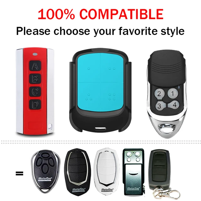 Garage Door Remote Control 433.92MHz Rolling Code For MOTORLINE FALK RCM MX4SP DSM MXS4SP RCM MX5SP Garage Command Transmitter 2