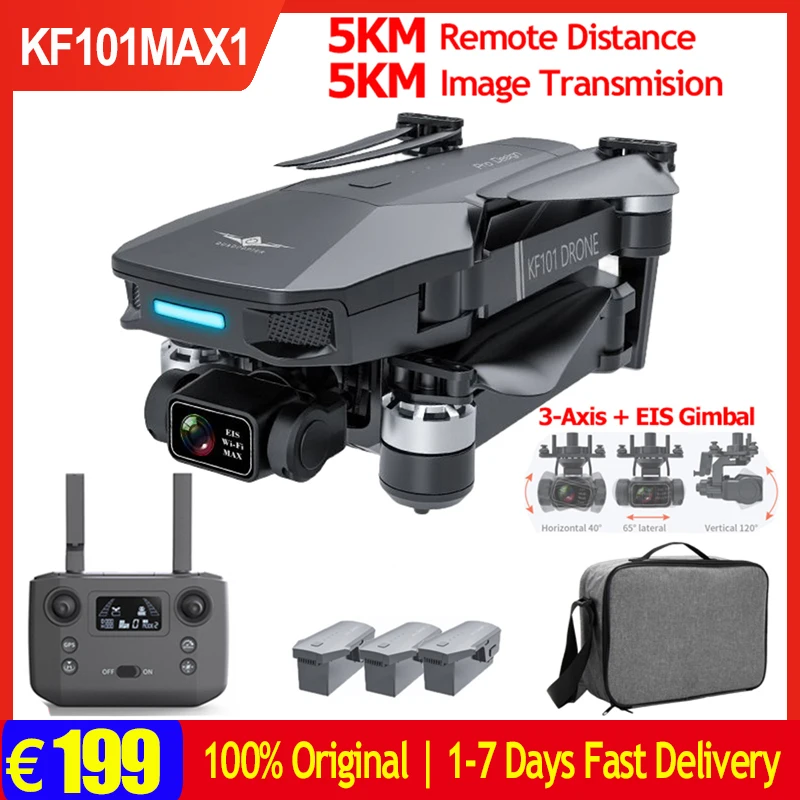 Kf101 Max1 Drone 4k Camera 3axis Gimbal Brushless Gps Quadcopter 5g