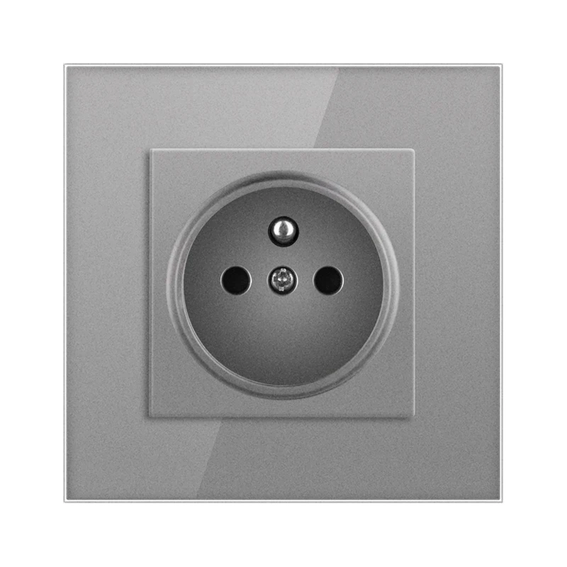doorbell switch Type 86 embedded 110V/220V wired hotel home doorbell switch wall button LED indicator tempered crystal glass pane