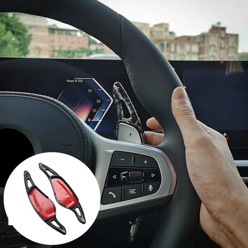 

Car Steering Wheel Shift Paddles Gear Extender Carbon Fiber Pattern For BMW 2345678 series X3X4X5X6X7Z4 F44G20G30G32G01G02G05G06