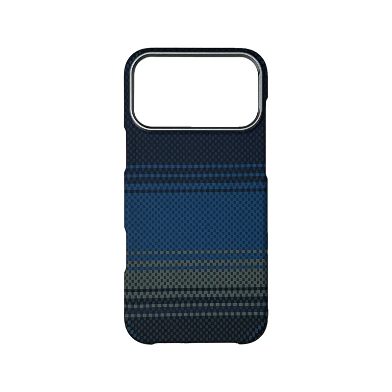 Carbon Fiber Abstract Geometric MagSafe Case with Alloy Armor and Military-Grade Shockproof Protection