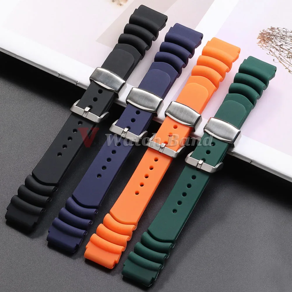 Universal Silicone Watchband for Men - Durable Sports Strap for Diving