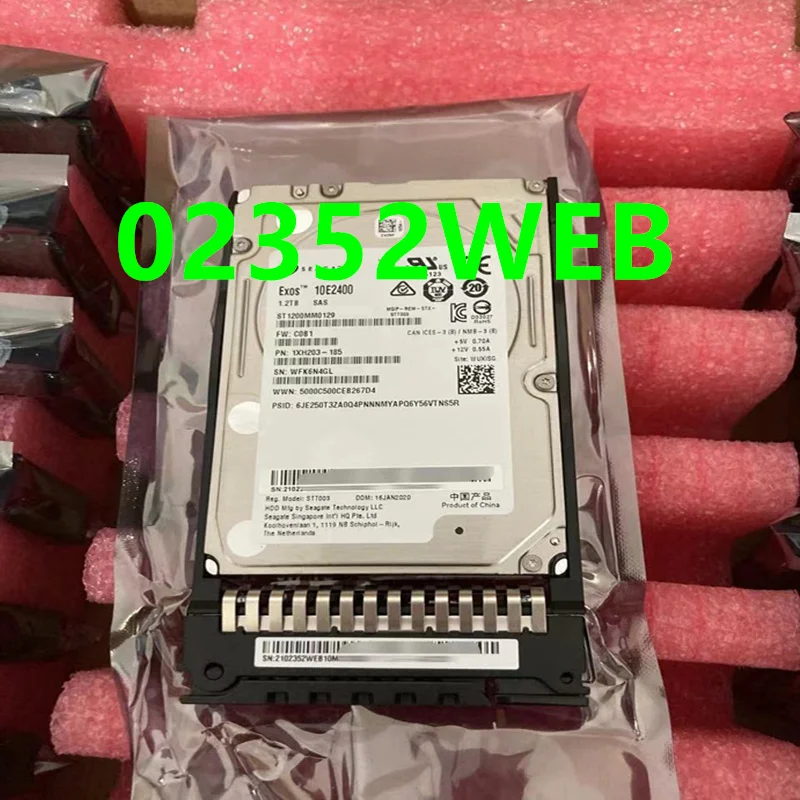 화웨이 OceanStor 5310 5510 V5 1.2TB SAS 2.5 10000RPM 128MB 서버 HDD 02352WEB L3-S-SAS1200 용 오리지널 새 하드 디스크