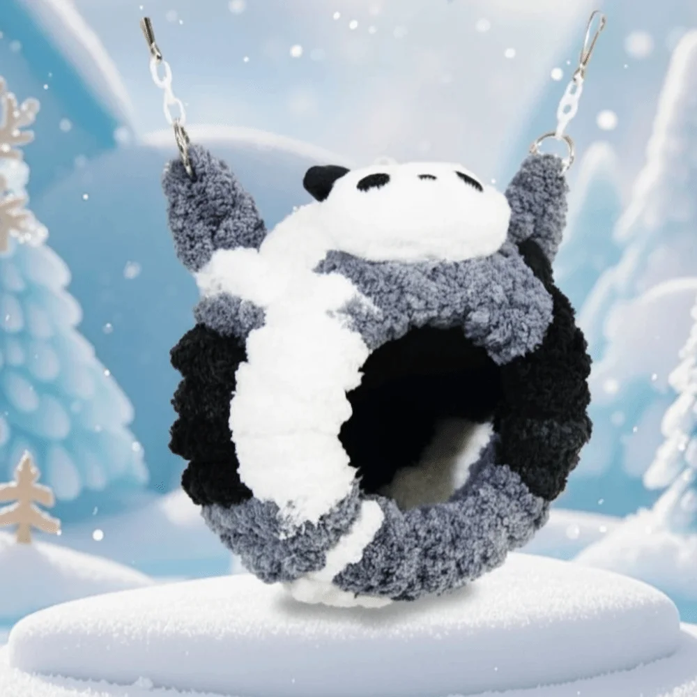 Hanging Parrot Hideaway Warm Bird Nest Comfortable Thickened Bird Cage Bed Cartoon Panda Bird Cage Swing Indoor