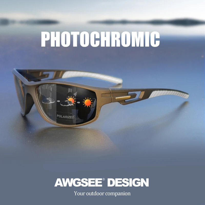 Enhanced Polarized Sports Sunglasses with Photochromic Lenses