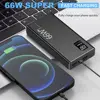 66W 20000mAh Fast Charger Power Bank Portable Battery Charger USB Two-way Quick Charging for iPhone Xiaomi Huawei Samsung 1
