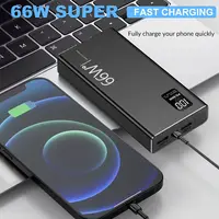 66W 20000mAh Fast Charger Power Bank Portable Battery Charger USB Two-way Quick Charging for iPhone Xiaomi Huawei Samsung 1