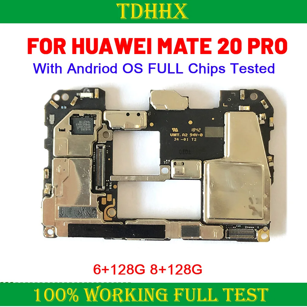 Original Motherboard for Huawei Mate 20 Pro Unlocked 128gb Circuit Logic Board Plate Mainboard With Full Chips Good Working mobile motherboard