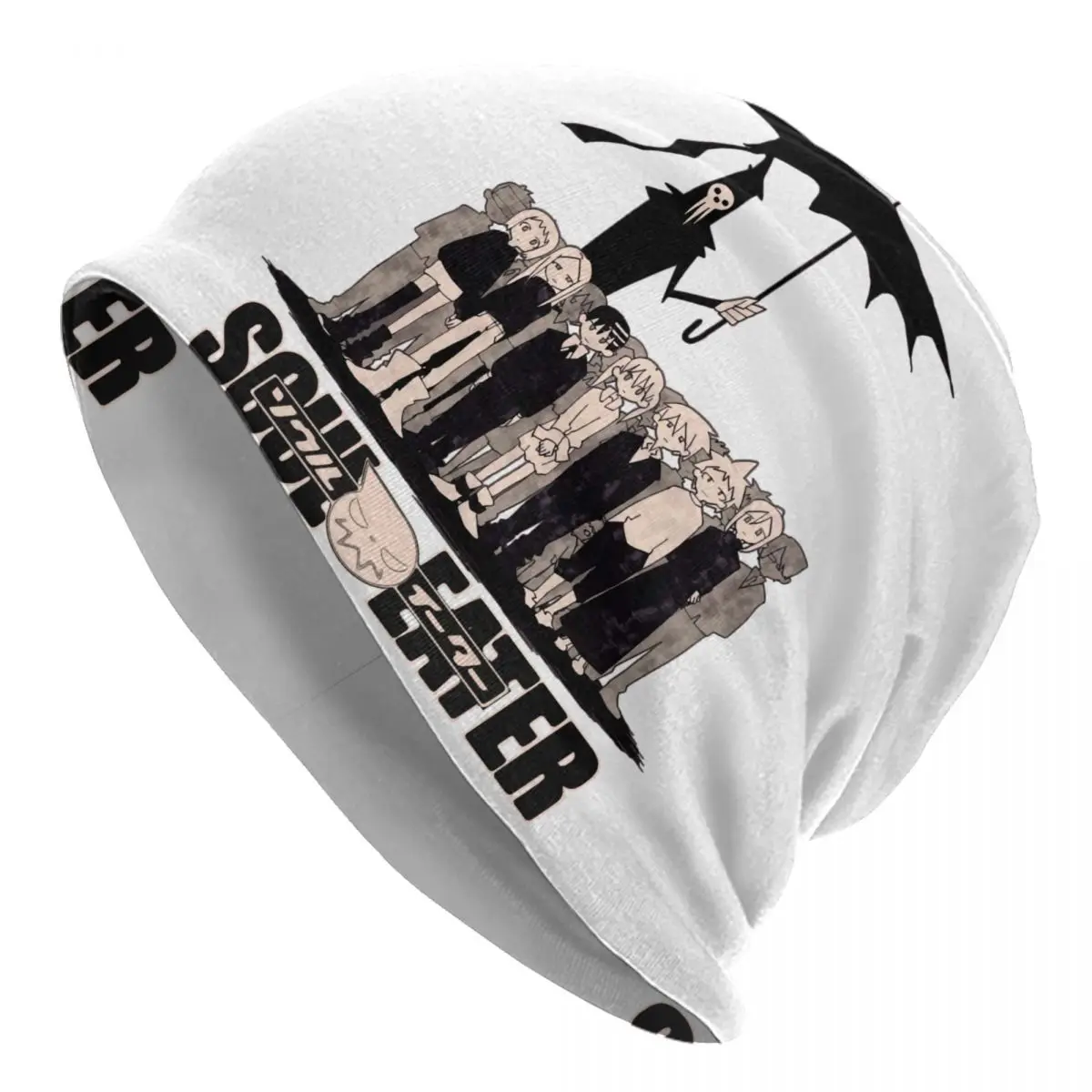 

Soul Eater Skullies Beanies Caps For Men Women Unisex Streetwear Winter Warm Knit Hat Adult Shinigami Death the Kid Bonnet Hats