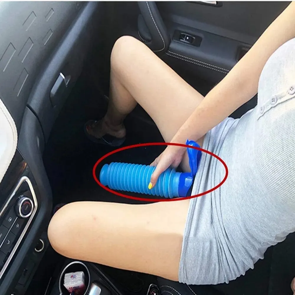 1set Urinal Car Urinal Bucket Outdoor Standing Urine Emergency Travel Portable Reusable Shrinkable Camping Toilet Urine Leak 2