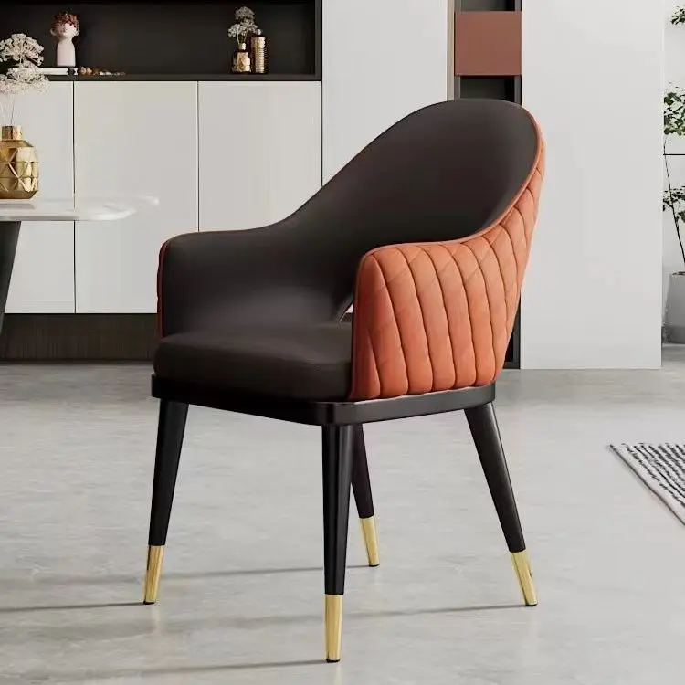 hartstochtelijk Asser afstuderen Licht Luxe Eetkamerstoel Thuis Moderne Minimalistische Internet Celebrity  Fauteuil Hotel Lederen Eettafel En Stoel - AliExpress