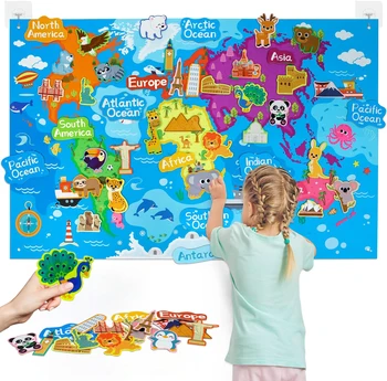 Zoom Animale Feltro Storia Bordo Montessori Giocattolo di Apprendimento Precoce a Tema Storytelling Giocattoli di Flanella Gioco Interattivo Appeso a Parete Regali