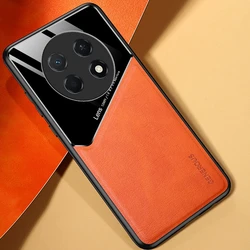 Leather Texture Phone Case with Magnetic Suction Holder for Huawei Nova 15 Max (Orange)