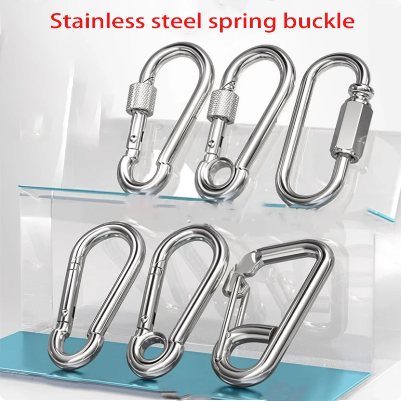 M4 ~ M14 Feder Quick Link Schnalle Ring mit Schraube Outdoor Kletterausrüstung Karabiner Sicherheitshaken Reiseset Campingausrüstung – Detail 2
