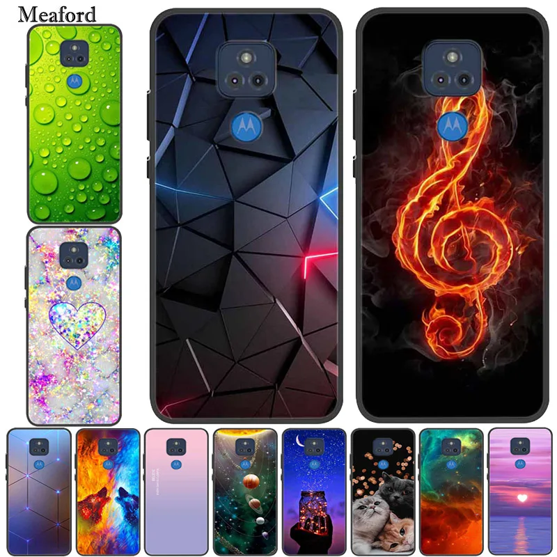 For Moto E7 Plus Case Bumper Silicone TPU Soft Phone Cover Motorola Cartoon Funda E 7 E7Plus Coque | Мобильные телефоны и