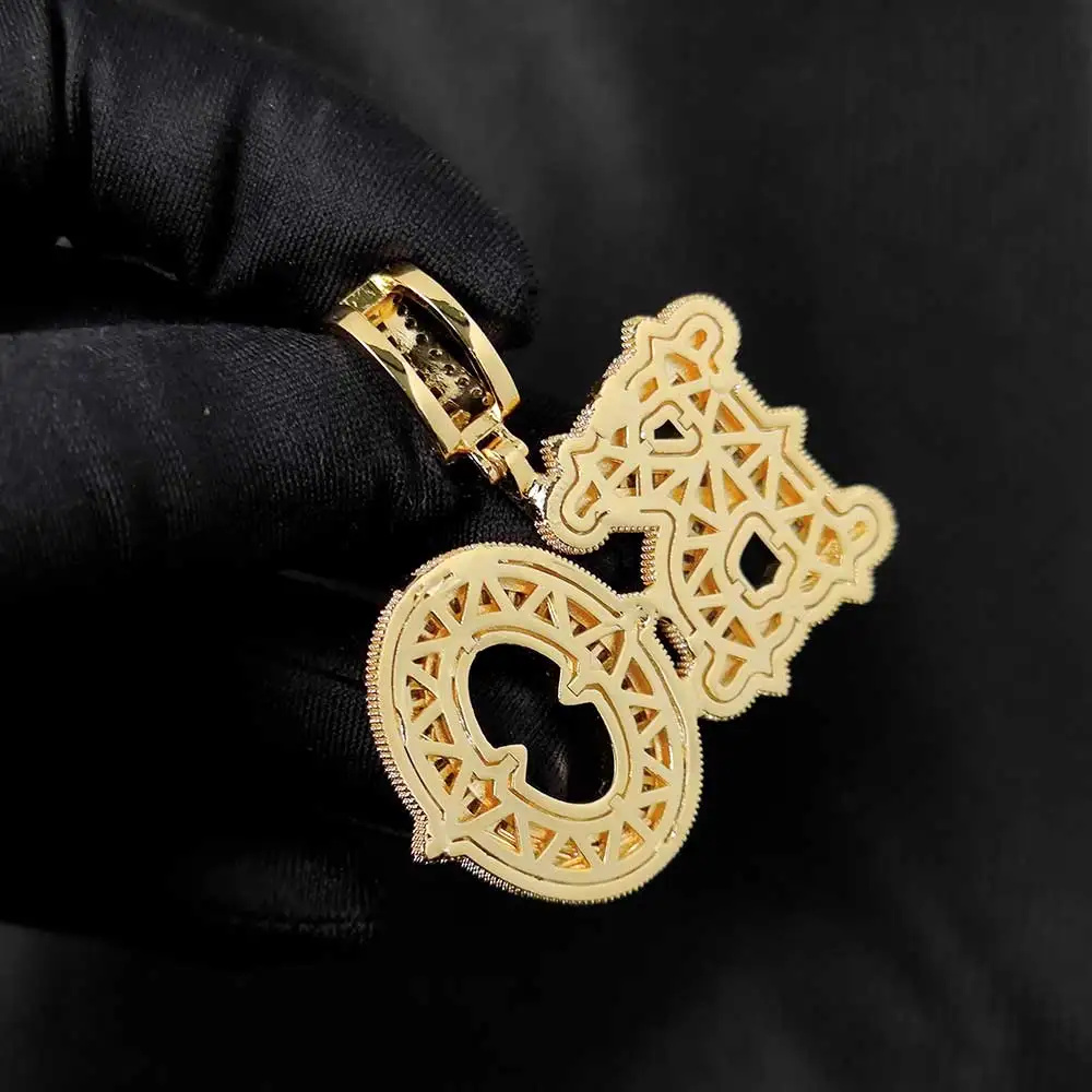 New Custom Name Charm Bling Cubic Zirconia Iced Out Initial Letter Pendant For Men Women