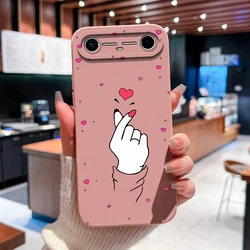 Fashion Love Heart Soft Smooth Liquid Silicone Phone Case Cover for Tecno Pova / Spark Slim (TYP1)