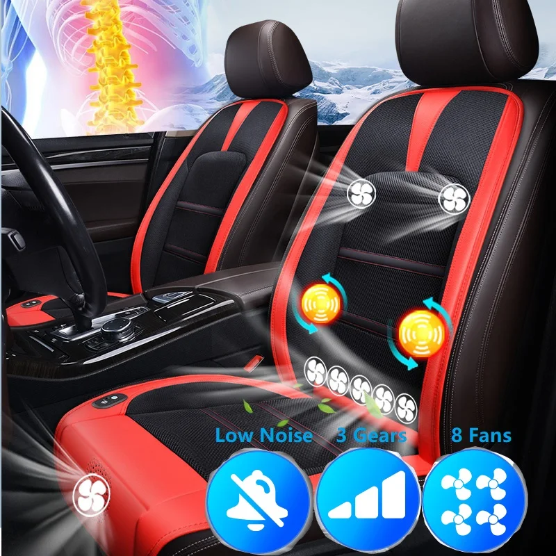 

Summer Cool Massage Cushion with The Fan Blowing Cool Ventilation Cushion Car Seat Cooling Vest Car Accessories Free Shipping