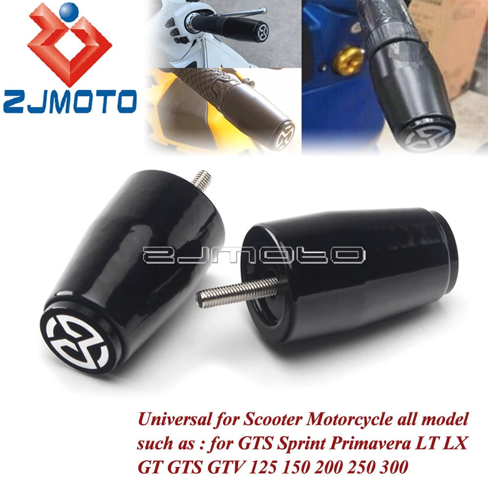 

Motorcycle Handlebar Bar Ends Slider Plug For Scooter GTS Sprint Primavera LT LX GT Protect Rod End Weight Balance Slider Plugs