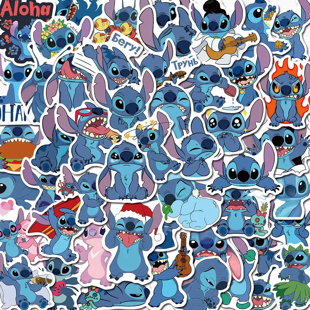 

10/30/50pcs Disney Cartoon Lilo & Stitch Stickers Anime Funny Graffiti Decals DIY Water Bottle Fridge Diary Kawaii Kids Sticker