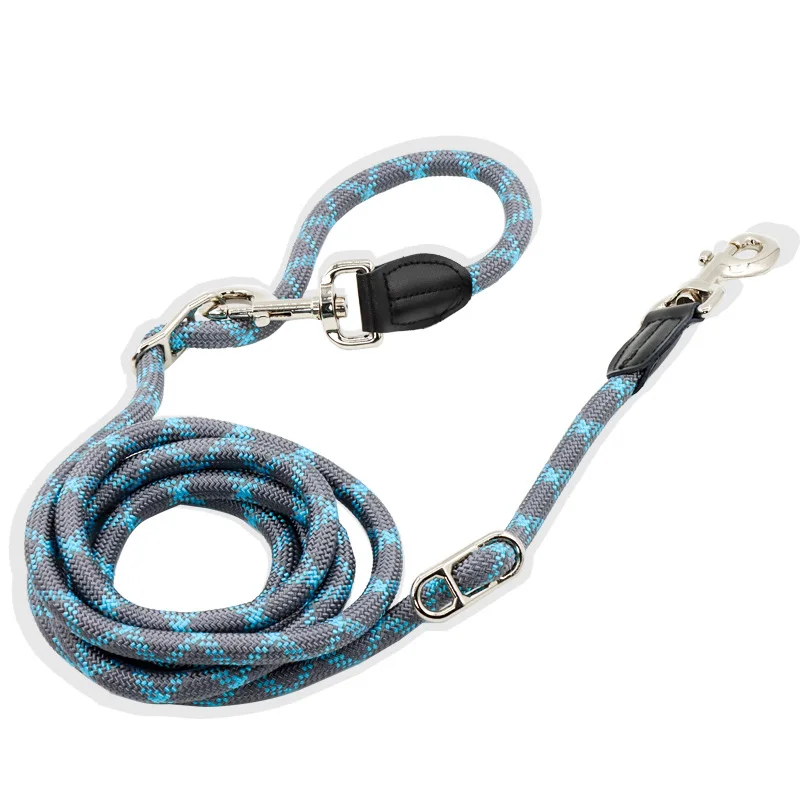 2.6M Hands Free Dog Slip Leash for Running Multifunctional Dog Training Leads Nylon Double Leash for Puppy Small & Large Dogs 