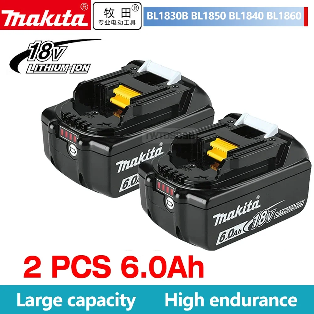 

Оригинальный Makita 6Ah/5Ah/3Ah для Makita 18V аккумулятор BL1830B BL1850B BL1850 BL1840 BL1860 BL1815 сменный литиевый аккумулятор