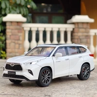 1:24 Highlander SUV Alloy Car Model Diecast & Toy Metal Off-road Vehicles Car Model Simulation Sound and Light Kids Gifts 1