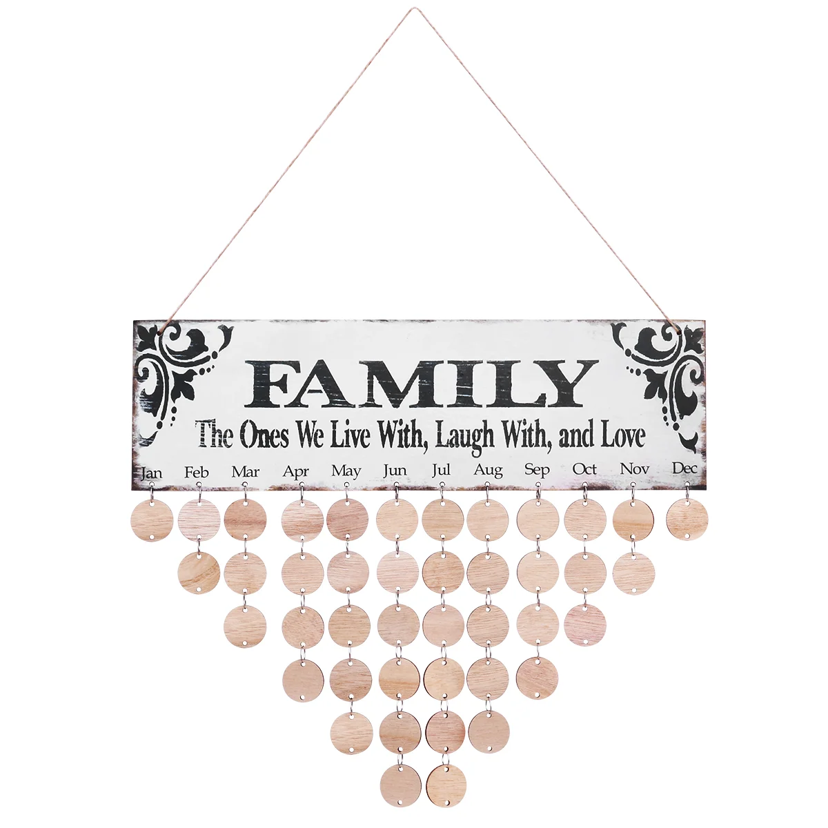 

Календарь Настенный деревянный для украшения стен дома, 1 шт.