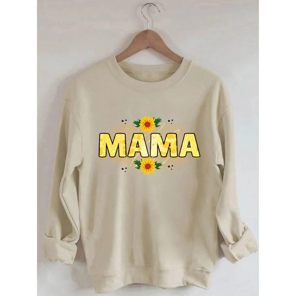 

Rheaclots Mother's Day Printed Women's Cotton Female Cute Long Sleeves Sweatshirt
