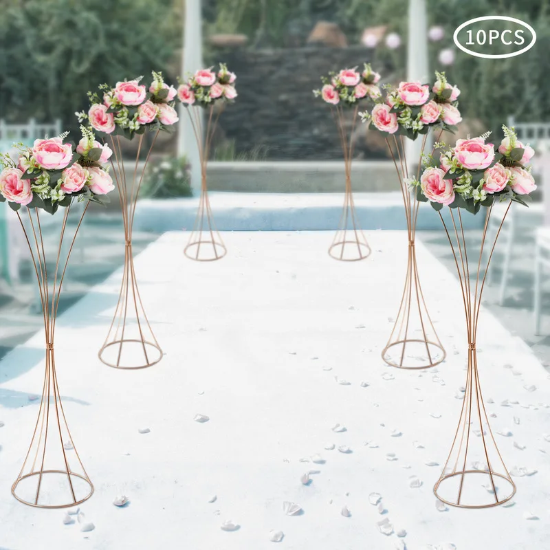 

10pcs Trumpet Vases Wedding Centerpiece Elegant Decor Floor Vase Wedding Top Vase Floor Decoration